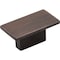 Jeffrey Alexander 1-9/16" Overall Length Brushed Oil Rubbed Bronze Rectangle Mirada Cabinet Knob 81021DBAC - alternate 1